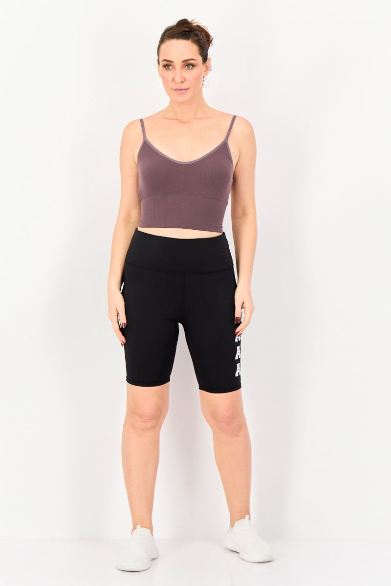 Aeropostale شورتات دراجات رياضية نسائية، سوداء - Image 2